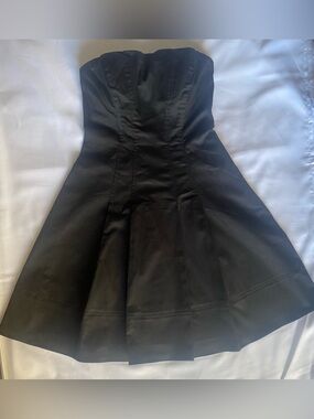 Express Black Strapless Corset Fit & Flare Mini Dress Size 6 NWT